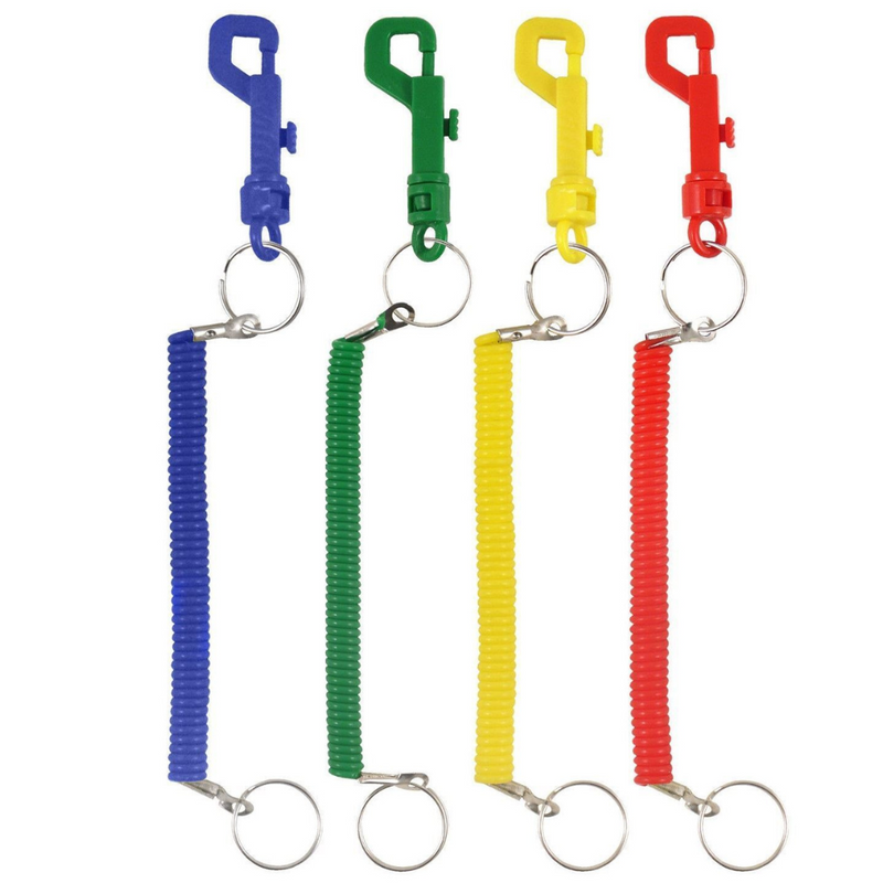 Spiral Stretchy Keyring with Clip
