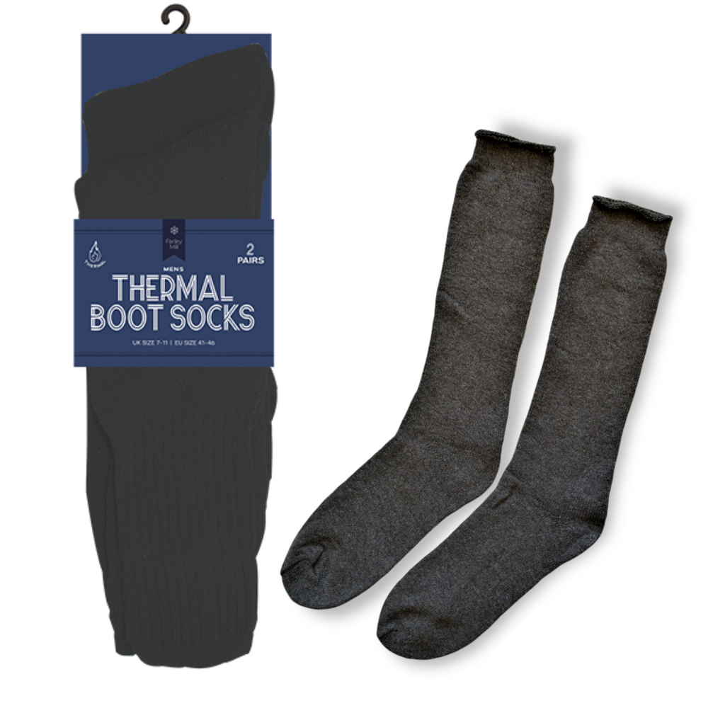 Mens Thermal Socks 2 Grey Pairs LND Gifts