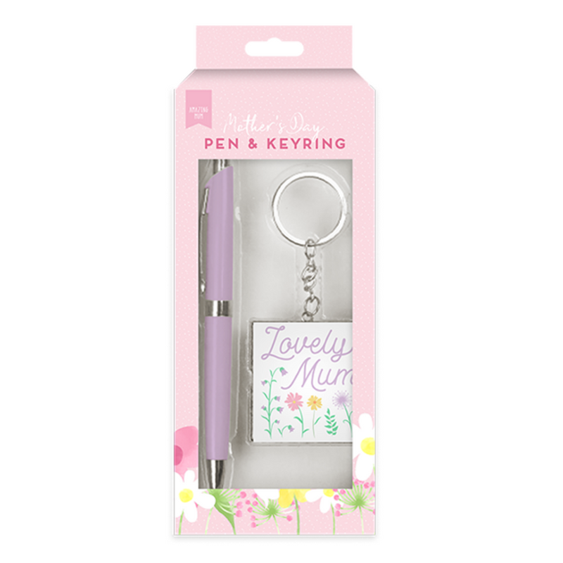 Mothers Day Pen & Keyring Set - Lovely Mum