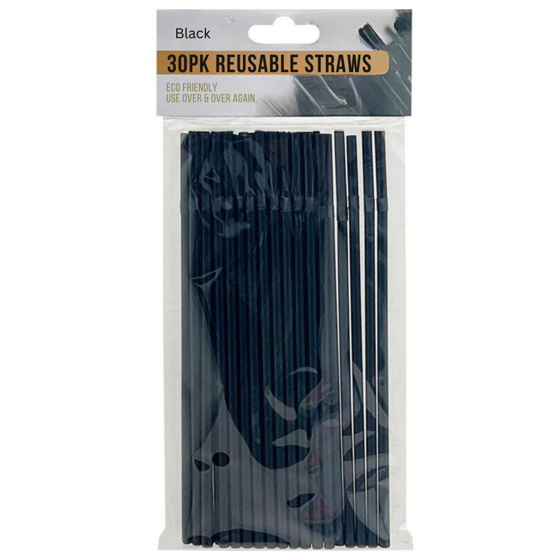 30 Drinking Straws White Black Or Coloured