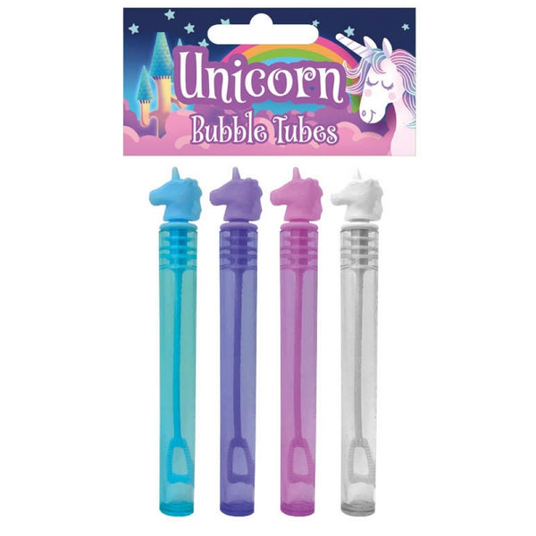 Unicorn bubble Tubes (Pack of 4)