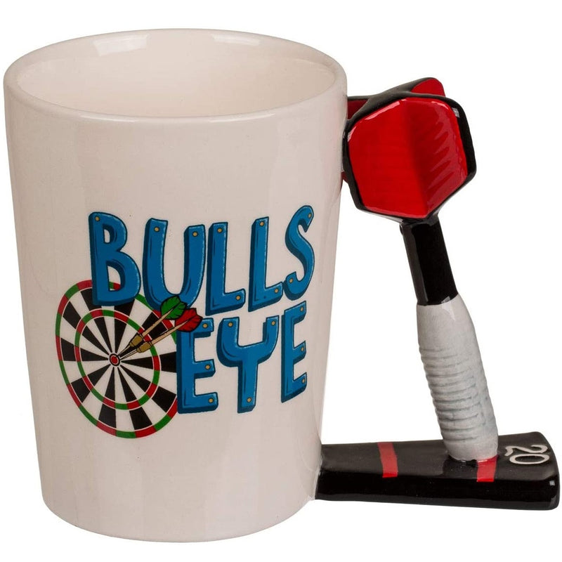 Novelty 3D Dart Handle Bulls Eye Design Coffee Mug