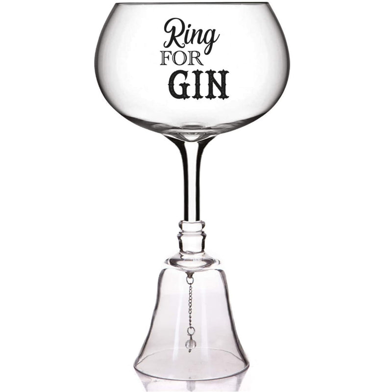 Ring For Gin Novelty Gin Glass With Built In Bell