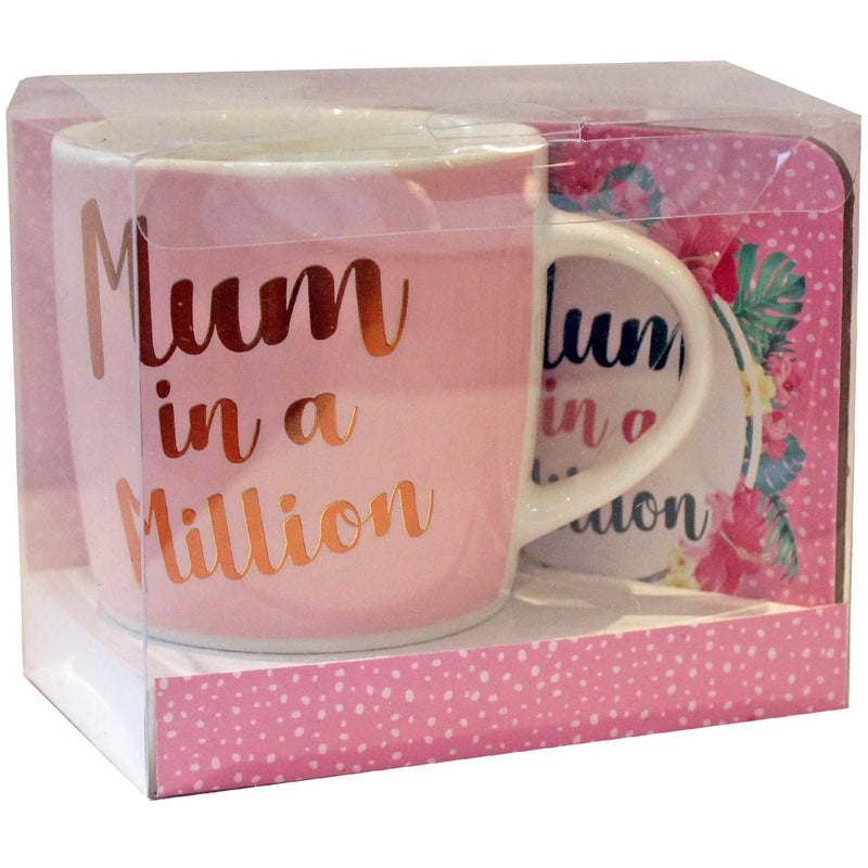 Mum in a Million Mug and Coaster Gift Set