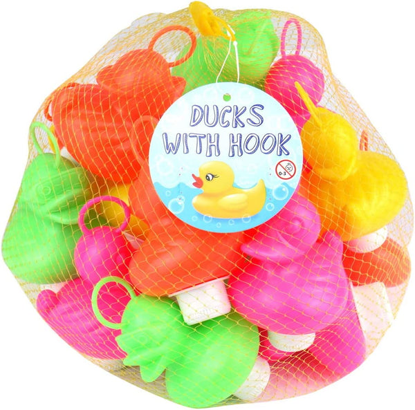 20 Assorted Coloured Ducks With Hooks