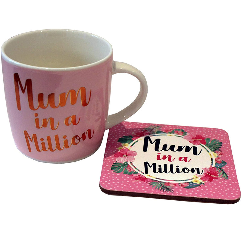 Mum in a Million Mug and Coaster Gift Set