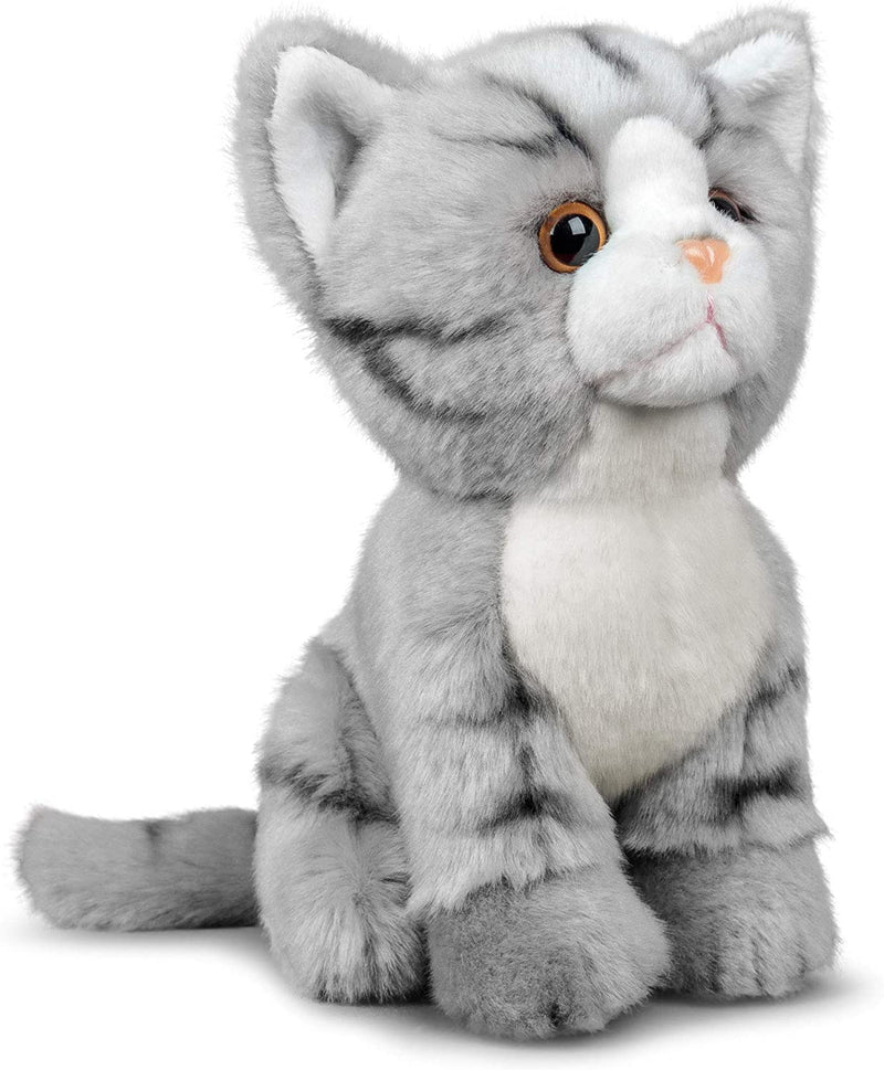 World of Nature Grey Tabby Cat 20cm