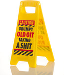 "Grumpy Old Git Taking a Sh!t" Desk Sign