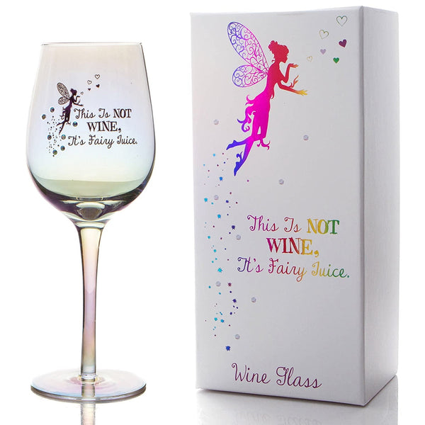 Deluxe Wine Glass Fairy Design With Gems