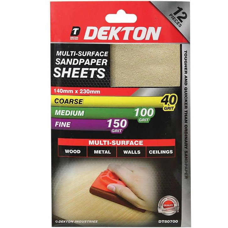 Dekton Multi-Surface Sandpaper Sheets