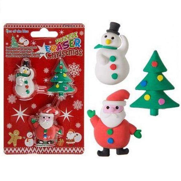 Christmas Puzzle Erasers