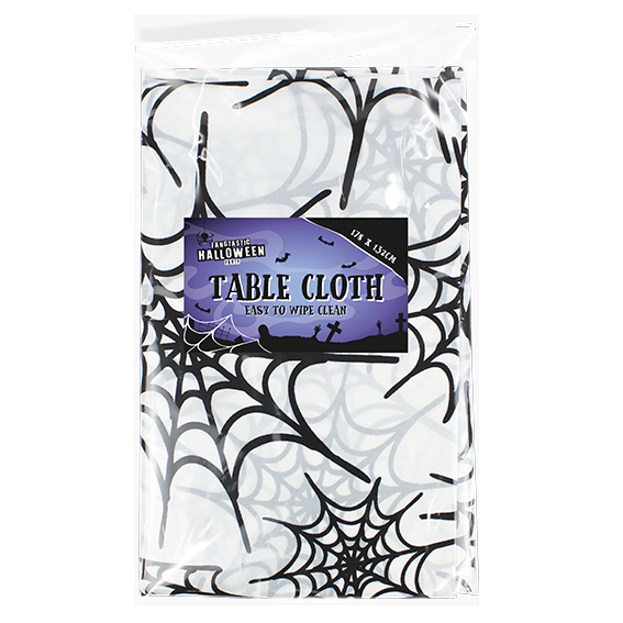 Halloween Table Cloth Cobweb Design