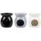 Set Of 3 Ceramic Oil Burners (White, Grey & Black)