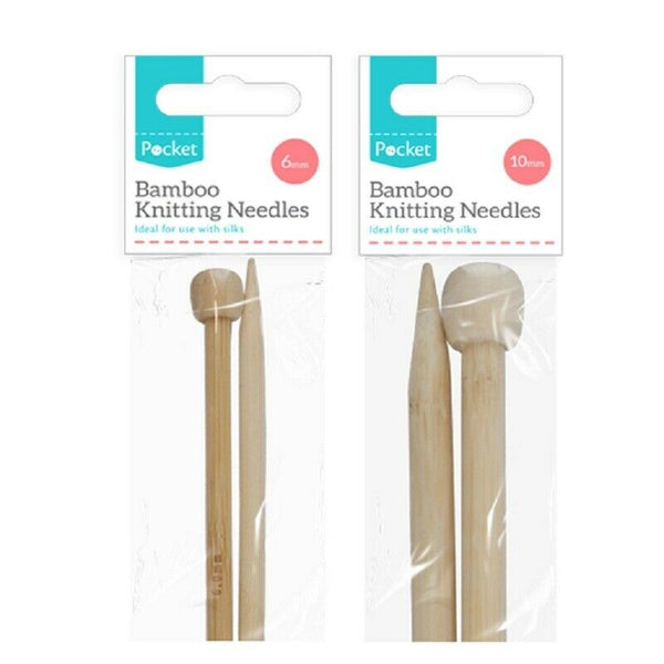 2 Packs Of Bamboo Knitting Needles