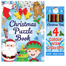 Christmas Puzzle Book & Crayons