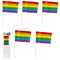 5 X Rainbow Hand Flags