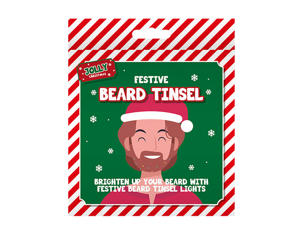 Festive Beard Tinsel With LED Lights